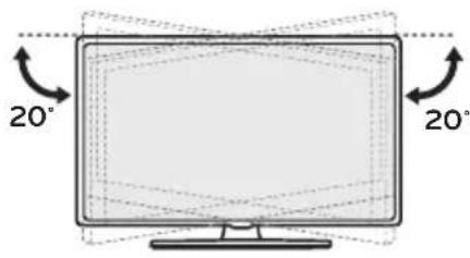 LG 32LS341H0ZA - Einstellen des Fernsehers für einen optimalen Blickwinkel - 1