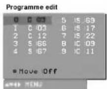 LG RE-44NB10RB - Moving a programme - 1