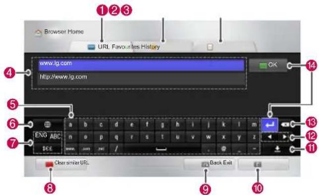 LG 47LW650G - Browsing Websites by Directly Entering Address - 1