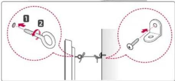 LG 47LW650G - Securing the TV to a wall - 2