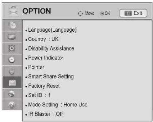 LG 47LW650G - OPTION Settings - 1