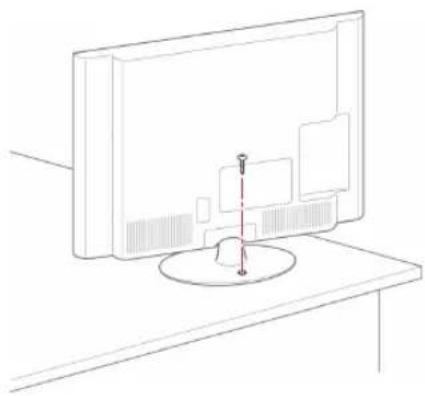 LG 47LW650G - Securing the TV to a table - 1