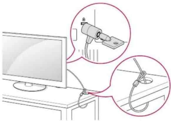 LG 47LW650G - Using the Kensington security system - 1