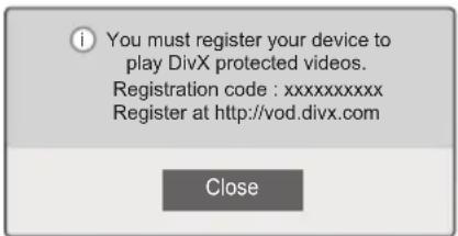 LG 47LW650G - Registering the DivX code - 1