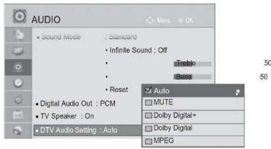 LG 47LE7800 - DTV AUDIO SETTING (IN DIGITAL MODE ONLY) - 2