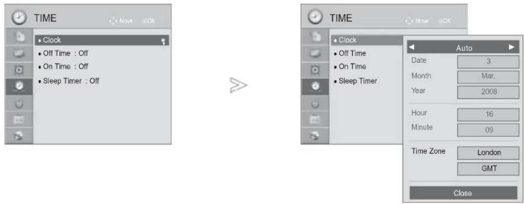 LG 47LE7800 - CLOCK SETUP - 1