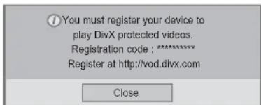 LG 47LE7800 - DIVX REGISTRATION CODE - 5