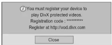 LG 42LE4508 - DIVX REGISTRATION CODE - 5