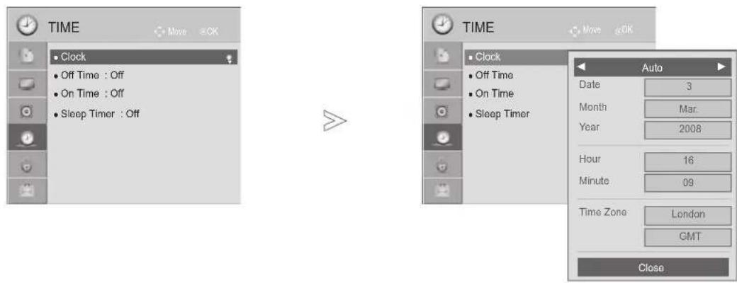 LG 37LE4508 - CLOCK SETUP - 1