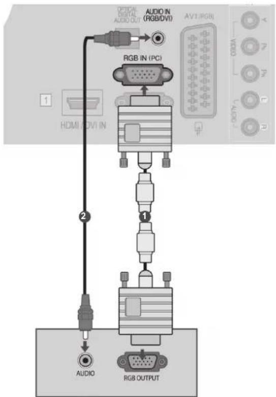 LG 37LE4508 - CONNECTING WITH A D-SUB 15 PIN CABLE - 1