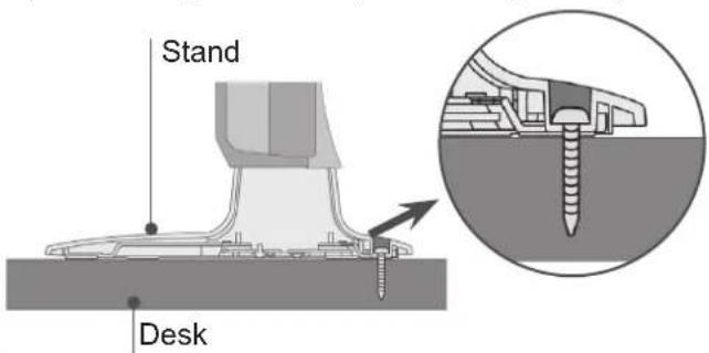 LG 37LE4508 - ATTACHING THE TV TO A DESK (Only 26/32LD3 \*\*\* ) - 2