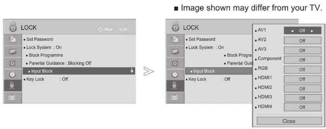 LG 37LE4508 - EXTERNAL INPUT BLOCKING - 1