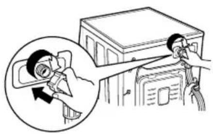 LG F1480TDS5 - ▶ Step3: Connect hose to washer - 1