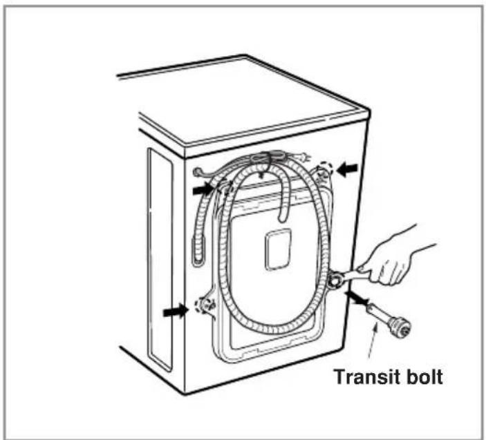 LG F1480TDS5 - ■ Removing transit bolts - 1