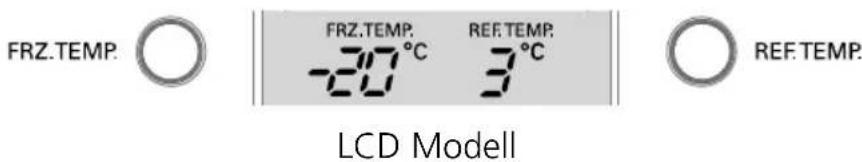 LG GR-B459BAGZ - Wie Sie die Temperatur im Kühl- und Gefrierfach einstellen - 1