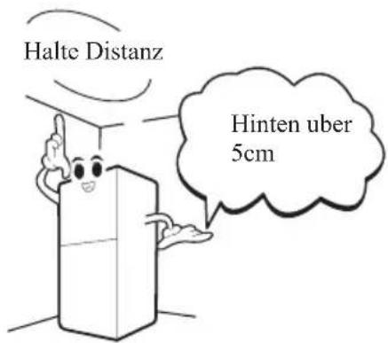 LG GC-379BVK - - Bitte laß den Kühlschrank eine angemessene Distanz zu den Wände - 1