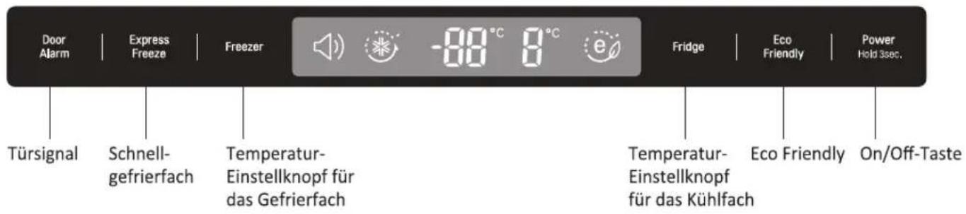 LG GBB548NSQFE - Anzeigetafel für die Temperaturkontrolle - 2