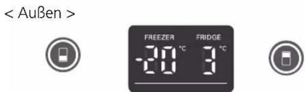 LG GB7143PVRZ - Wie Sie die Temperatur im Kühl- und Gefrierfach einstellen - 4