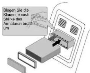 Biegen Sie die Klauen je nach Stärke des Armaturen-bretta um