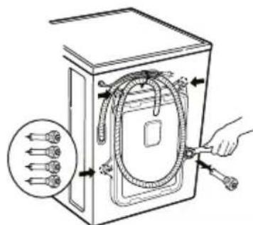 LG WD-1270QDT - ■ Removing transit bolts - 2
