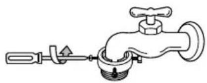 LG WTL-15KG - Fixing the connector to the tap - 1