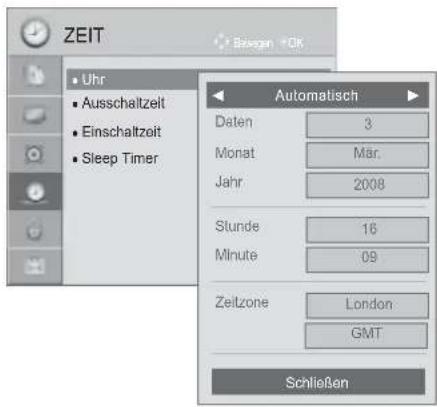 LG 46LD565 - EINSTELLUNG FÜR ZEIT - 3