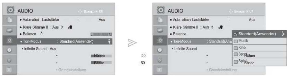 LG 46LD565 - TONEINSTELLUNG - OPTION BENUTZER - 1