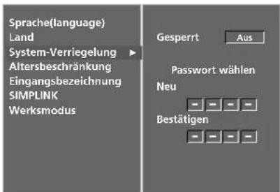 LG 42LT76 - KENNWORT- UND SPERRSYSTEM EINSTELLEN - 3