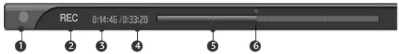 LG 42LT76 - Während der Aufnahme ist der folgende Wiedergabebildschirm zu sehen. - 1
