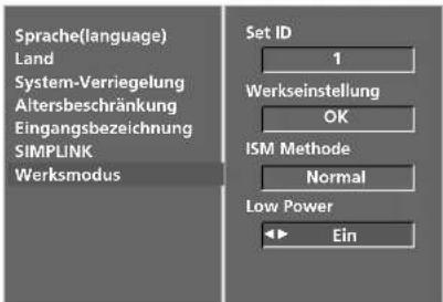 LG 42LT76 - BILDMODUS „LOW POWER“ (STROM SPAREN) - 4