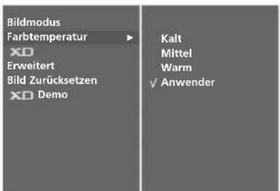 LG 42LT76 - Farbton - Option „User“ (Benutzer) - 3