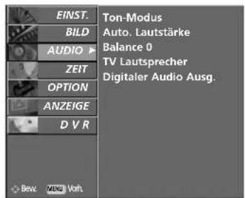 LG 42LT76 - TONEINSTELLUNG - OPTION „USER“ (BENUTZER) - 2