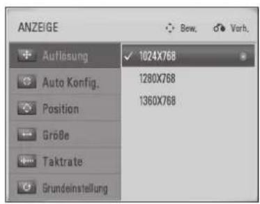 LG 42LD570 - Auswählen der Auflösung - 3