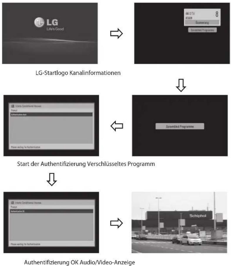 LG 42LD570 - Der Startvorgang mit CI+ CAM sieht folgendermaßen aus. - 1