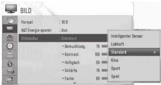 LG 42LD570 - BILDEINSTELLUNGEN FESTLEGEN - BILDMODUS - 1