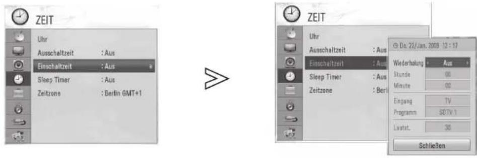 LG 42LD570 - EINSTELLEN DER EIN-/ABSCHALTZEIT - 1