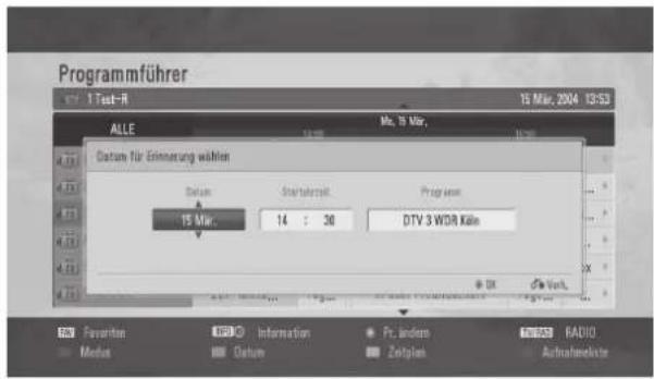 LG 42LD570 - Tastenfunktionen im Einstellmodus für Timer-Aufnahmen - 1