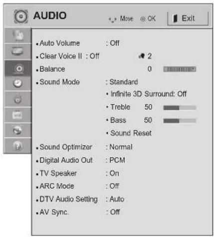 LG 47LV5700 - AUDIO Settings - 1