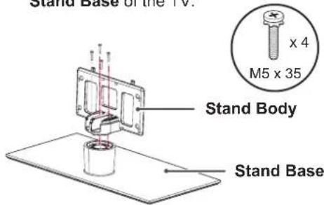 LG 47LV5700 - Attaching the stand - 5