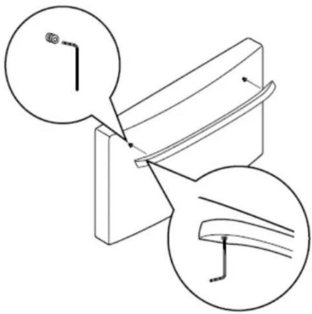 LG GF22WGS - Desmontaje de la manija del cajón del congelador - 1
