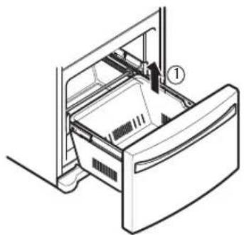 LG GF22WGS - CÓMO DESMONTAR EL CAJÓN DEL CONGELADOR - 2