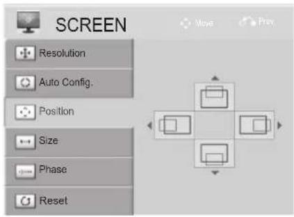 LG 42LD560 - Adjustment for screen Position, Size, Phase - 3