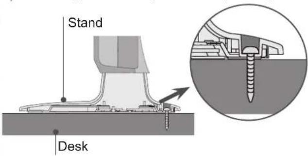 LG 42LD560 - ATTACHING THE TV TO A DESK - 2