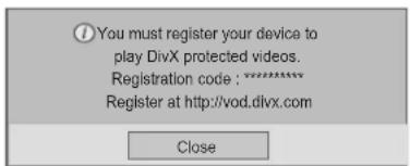 LG 42LD560 - DIVX REGISTRATION CODE - 5