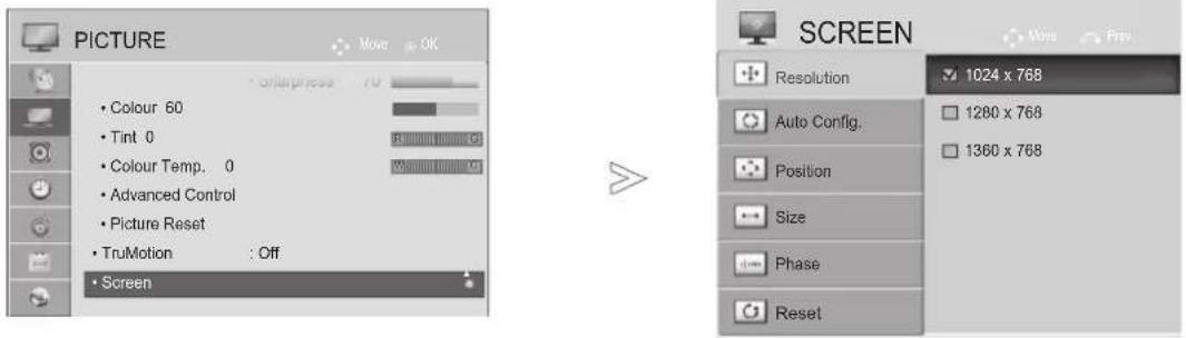 LG 42LD560 - Selecting Resolution - 1
