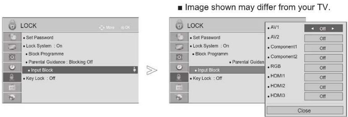 LG 42LD560 - EXTERNAL INPUT BLOCKING - 1
