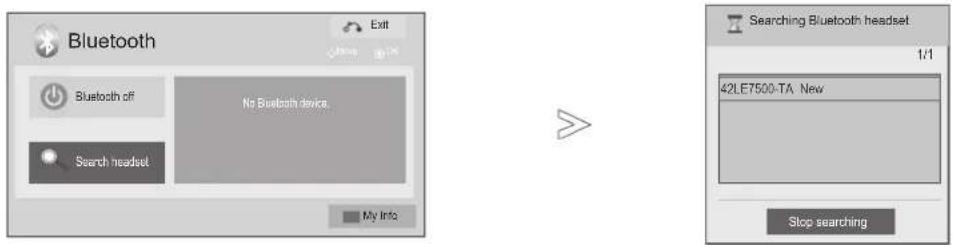 LG 42LD560 - Connecting a new Bluetooth headset - 1