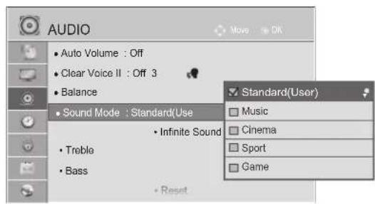 LG 42LD560 - SOUND SETTING ADJUSTMENT -USER MODE - 3