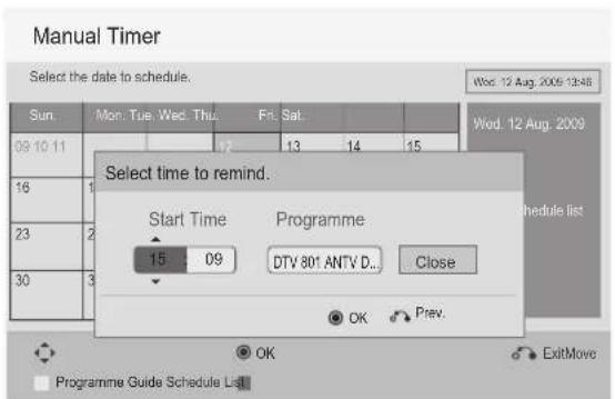 LG 42LD560 - BUTTON FUNCTION IN REMIND SETTING MODE - 5