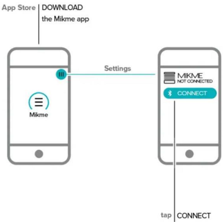 Mikme BlackSilver - – Pair Mikme with your iOS device - 1
